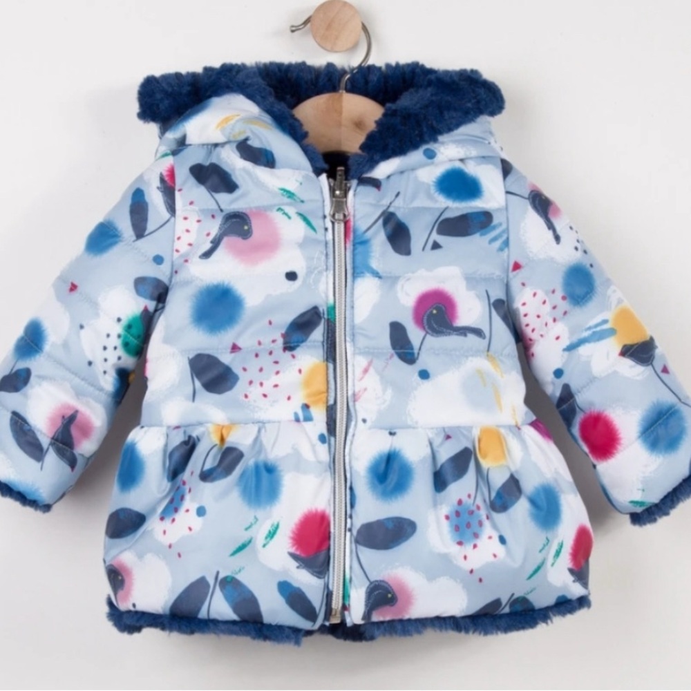 ❤️3/$10-catimini Girl's Blouson Réversible Pour Jacket
